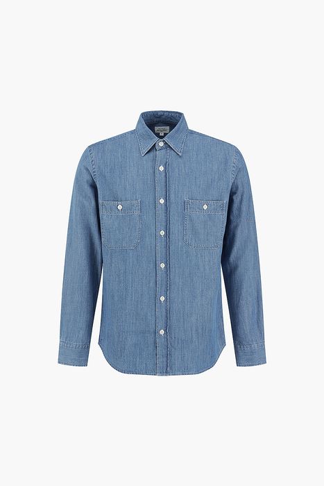 코튼 버튼 다운 투 포켓 셔츠 BE2401401